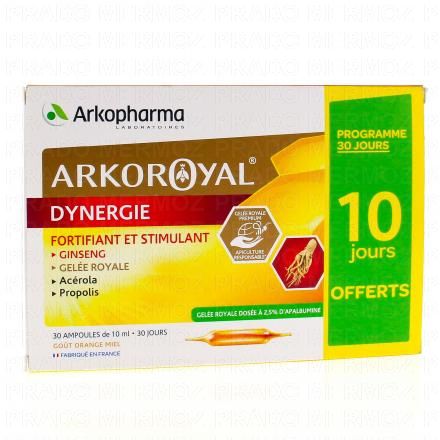 ARKOPHARMA Arkoroyal - Dynergie ampoules buvables (boite de 30 ampoules)