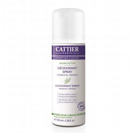 CATTIER Brume Active déodorant spray bio (100ml)