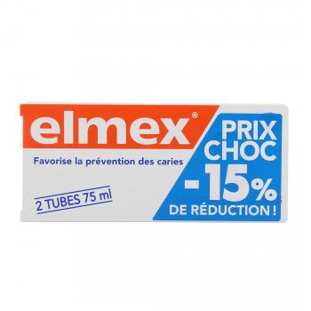 ELMEX Dentifrice protection caries (lot de 2 tubes 75ml)