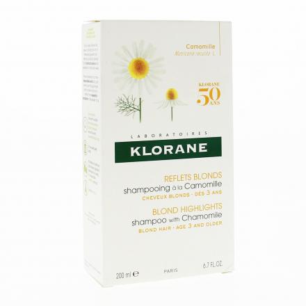 KLORANE Camomille - Shampooing cheveux blonds (flacon 200ml)