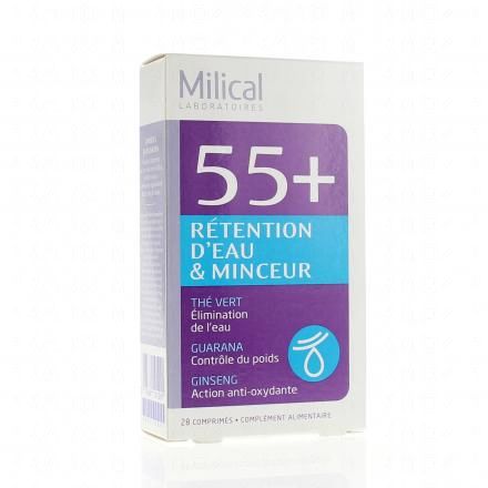 MILICAL 55+ rétention d'eau et fermeté boîte 28 comprimés MILICAL 55+ rétention d'eau et fermeté boîte 28 comprimés