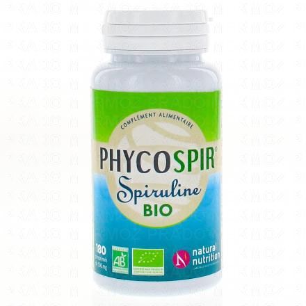 NATURAL NUTRITION Spiruline phycospir (pot de 180 comprimés)