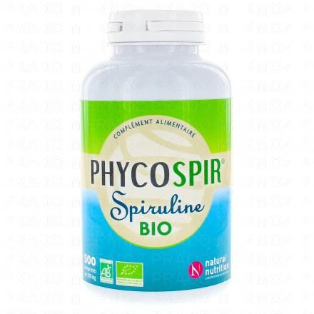 NATURAL NUTRITION Spiruline phycospir (pot de 500 comprimés)