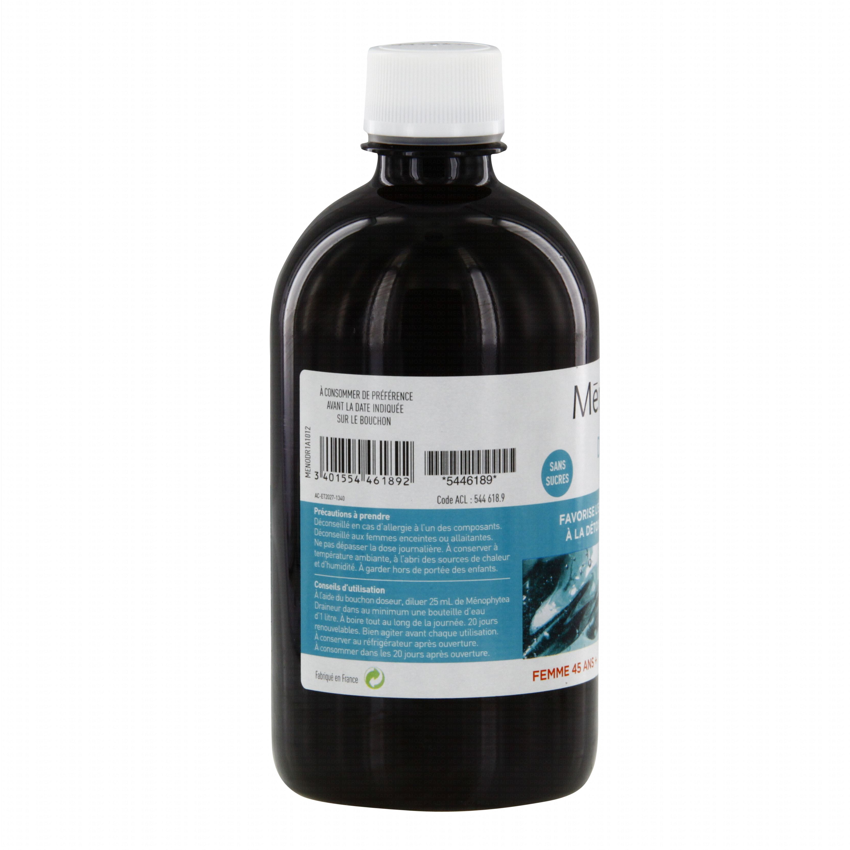 PHYTEA Ménophytea silhouette draineur bouteille 500ml PHYTEA Ménophytea silhouette draineur bouteille 500ml