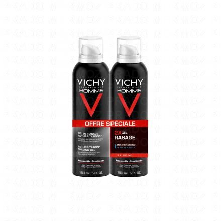 VICHY Homme gel de rasage anti-irritations (lot de 2 aérosols x 150ml)