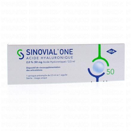 SINOVIAL ONE 2% 50mg / 2.5 ml d'acide hyaluronique
