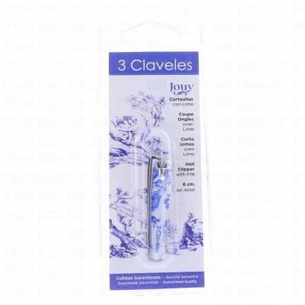 3 CLAVELES Coupe-ongles avec lime collection Jouy 6cm
