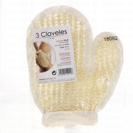 3 CLAVELES Gant en sisal