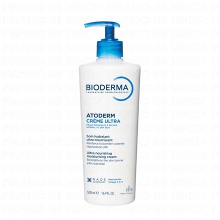 BIODERMA Atoderm - Crème Ultra nourrissante hydratante flacon pompe 500ml