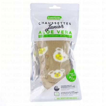 SANOSOIN Chaussettes Bien-être Aloe Vera (junior ourson 26/34)