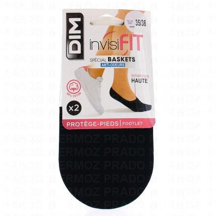 DIM Invisifit - Protège pieds spécial baskets taille 35/38 (noir)