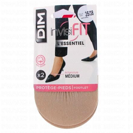 DIM Invisifit - Protège pieds x2 paires (taille 35/38)