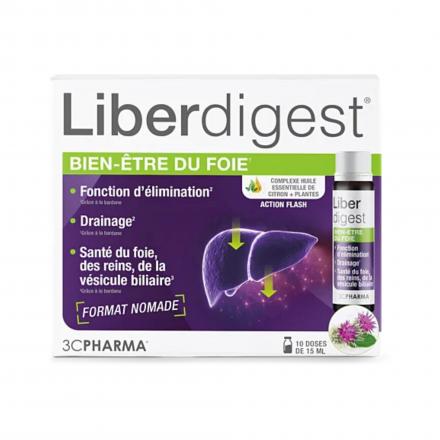 3C PHARMA Liberdigest - Bien être du Foie x10 Monodoses de 15ml