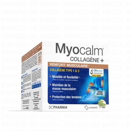 3C PHARMA Myocalm - Collagène+ renfort musculaire x30 sachets 3