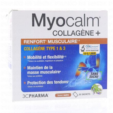 3C PHARMA Myocalm - Collagène+ renfort musculaire x30 sachets