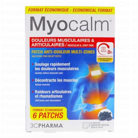 3C PHARMA Myocalm - Douleurs musculaires et articulaires x6 patchs