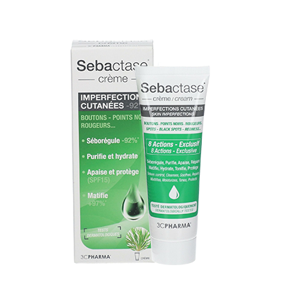 3C PHARMA Sebactase Crème imperfections cutanées tube 50ml