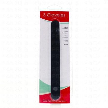 3 CLAVELES Lime à ongles corindon flexible noire 18 cm
