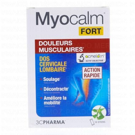 3CPHARMA Myocalm fort - Douleurs musculaires x10 sticks