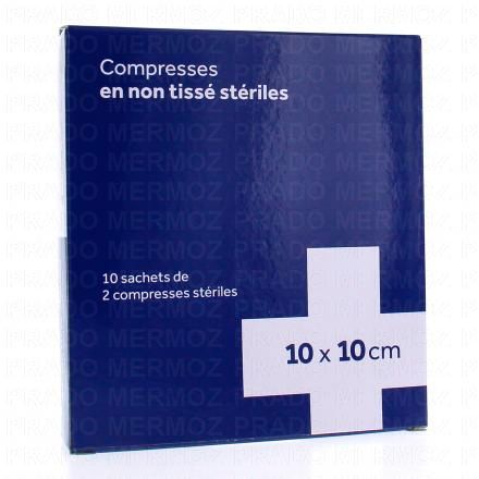 3M Compresse non tissée stérile taille 10x10cm boite de 10x2