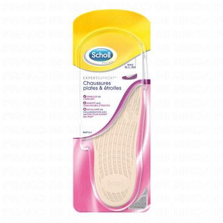 SCHOLL Expert support - Semelles de confort chaussures plates et étroites taille 35,5/40,5