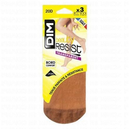 DIM Beauty resist - Mi-Bas voile taille 35/41 lot de 3 (couleur cannelle)