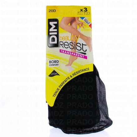 DIM Beauty resist - Mi-Bas voile taille 35/41 lot de 3 (couleur noir)