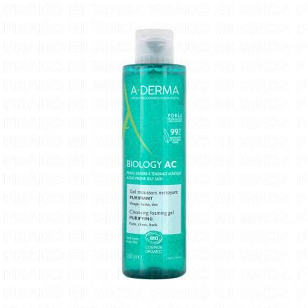 A-DERMA Biology AC - Gel moussant nettoyant bio (200ml)