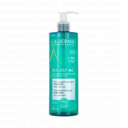 A-DERMA Biology AC - Gel moussant nettoyant bio (400ml)