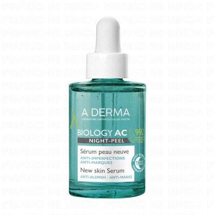 A-DERMA Biology AC - Night-Peel Sérum Peau Neuve Bio 30ml