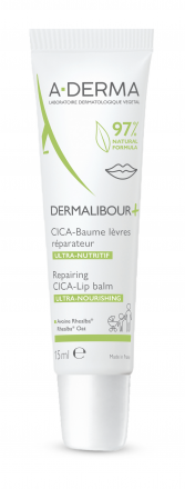 A-DERMA Dermalibour+ CICA-Baume lèvres réparateur 15ml