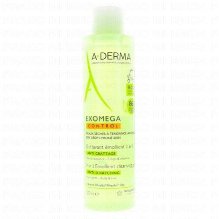 A-DERMA Exomega Control - Gel lavant émollient (flacon 200ml)