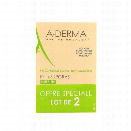 A-DERMA Les indispensables - Pain surgras (lot 2* 100g)
