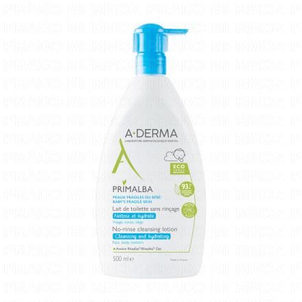 A-DERMA Primalba Bébé lait de toilette hydratant flacon pompe 500ml