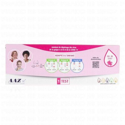 Autotest de dépistage des virus de la grippe A et B et de la Covid Boite de 1 test