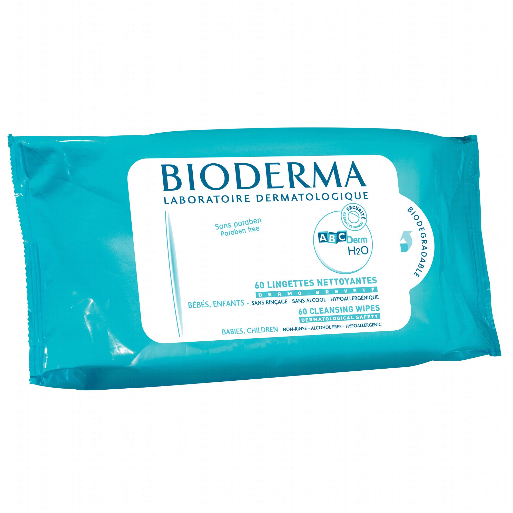 BIODERMA ABCderm H2O lingettes nettoyantes paquet de 60 lingettes -  Parapharmacie Prado Mermoz