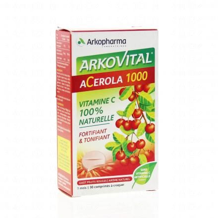 ARKOPHARMA Arkovital - Acérola 1000 vitamine C 100% naturelle (boîte 30 comprimés)