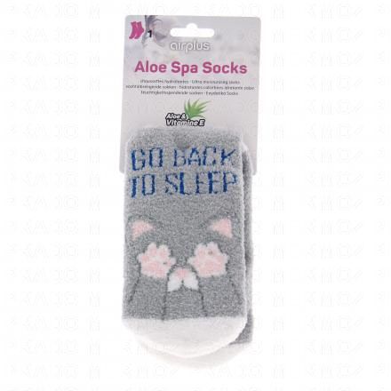 AIRPLUS Aloe Spa Socks Chaussettes X1 paire (gris motif chat)
