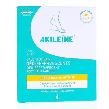 AKILEINE Galets de bain déo effervescents 6x12g