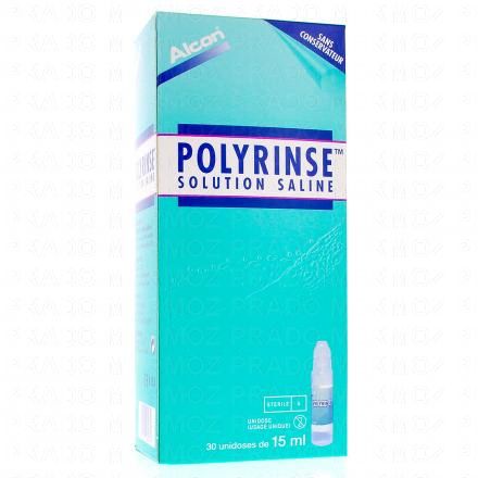 ALCON Polyrinse solution saline 30 unidoses de 15ml