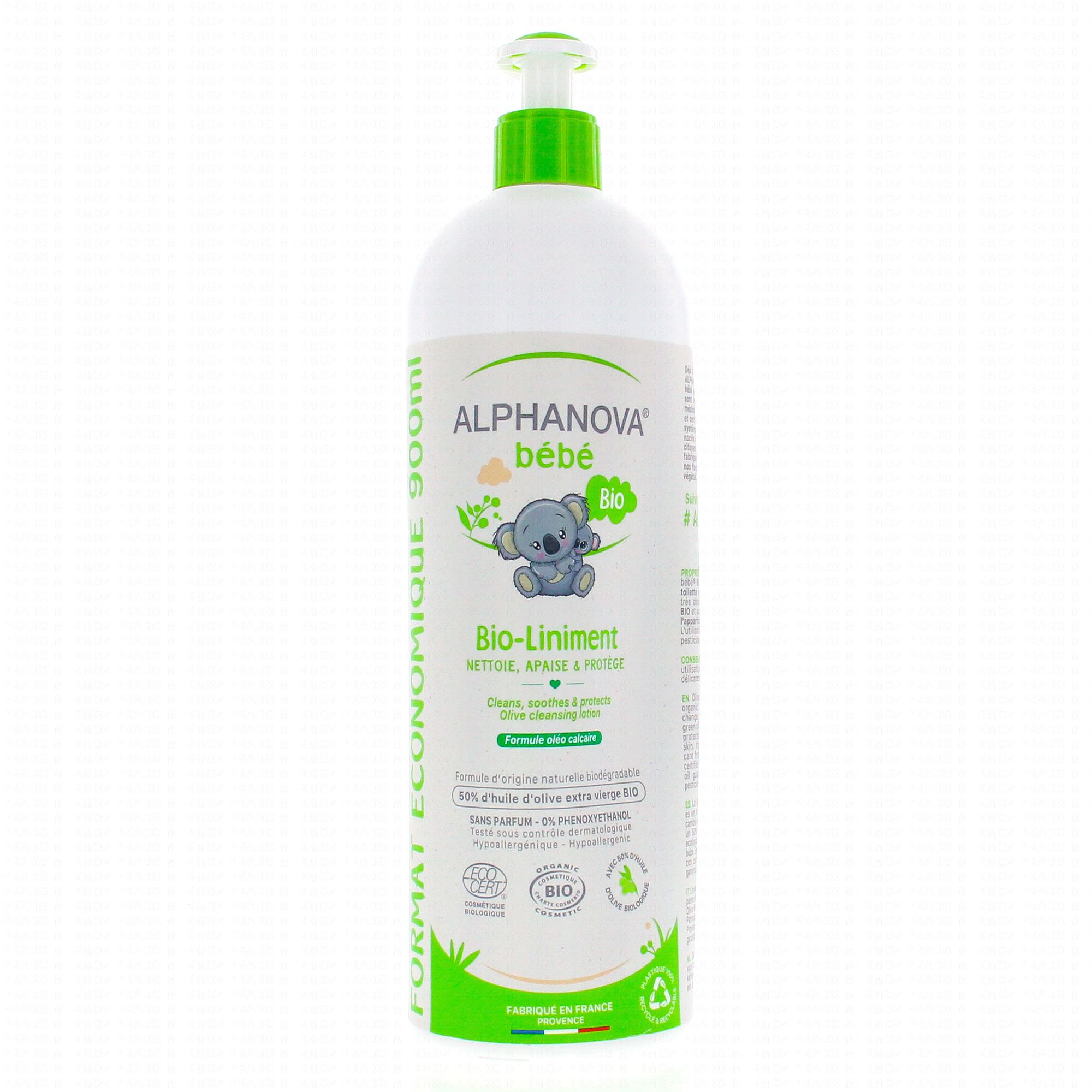 ALPHANOVA Bébé Bio-Liniment Bio flacon 900ml - Parapharmacie Prado Mermoz