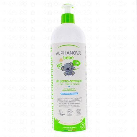 ALPHANOVA Bébé Gel Dermo-nettoyant Bio 2en1 flacon 1l