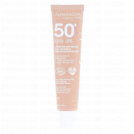 ALPHANOVA Organic Sun - Crème solaire teintée nude SPF50 Bio 50ml
