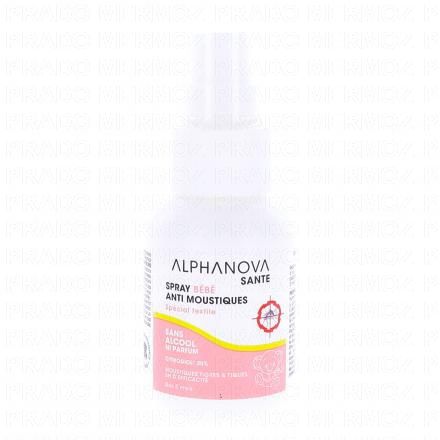 ALPHANOVA Santé - Spray Bébé Anti-Moustiques spécial textile 50ml