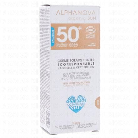 ALPHANOVA Sun Crème teintée nude SPF 50+ peaux sensibles et réactives visage tube 50g