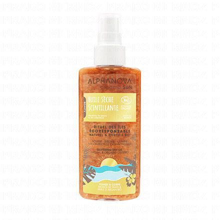 ALPHANOVA Sun Huile sèche scintillante bio spray 125ml