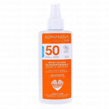 ALPHANOVA Organic Sun - Lait solaire bio SPF50 spray 125g