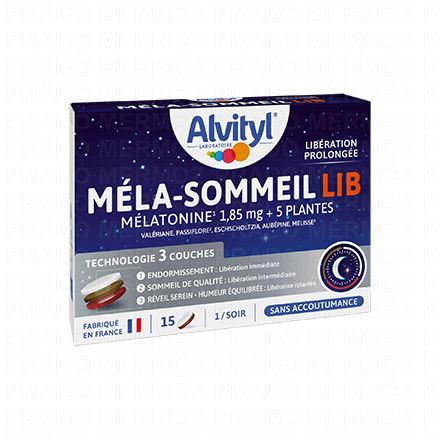 ALVITYL Bien-Etre Physique - Mela sommeil LIB (15 comprim&eacute;s)