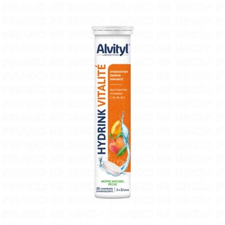 ALVITYL Hydrink Vitalité Arôme Pêche x20 Comprimés Effervescents