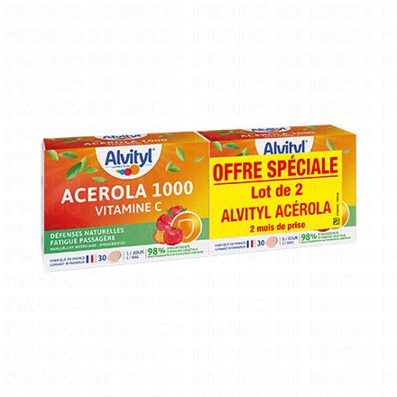 ALVITYL Vitalité - Acerola 1000 Vitamine C Lot de 2